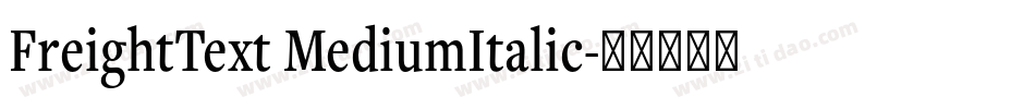 FreightText MediumItalic字体转换